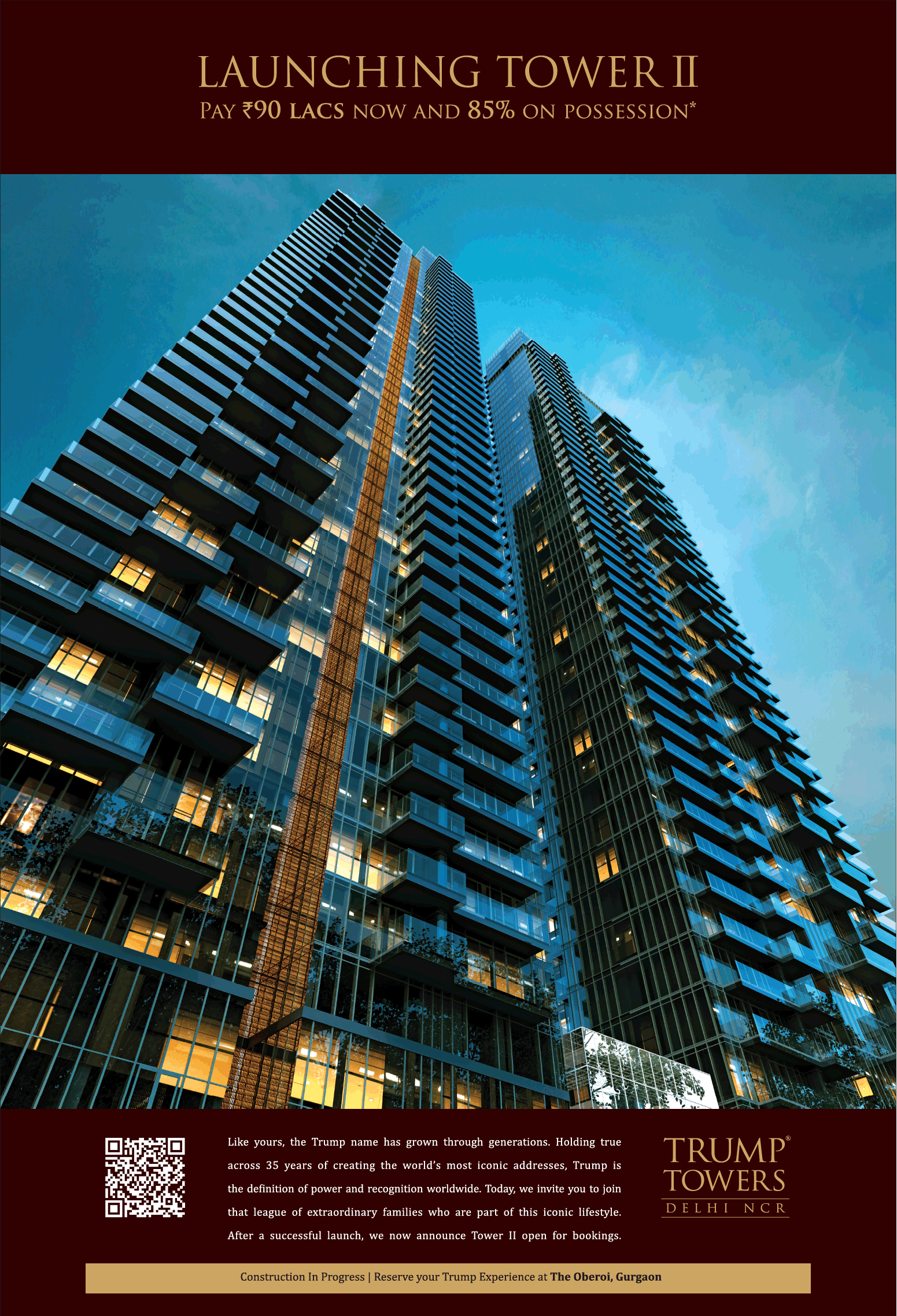 Launching tower 2 at Trump Tower in Gurgaon Update